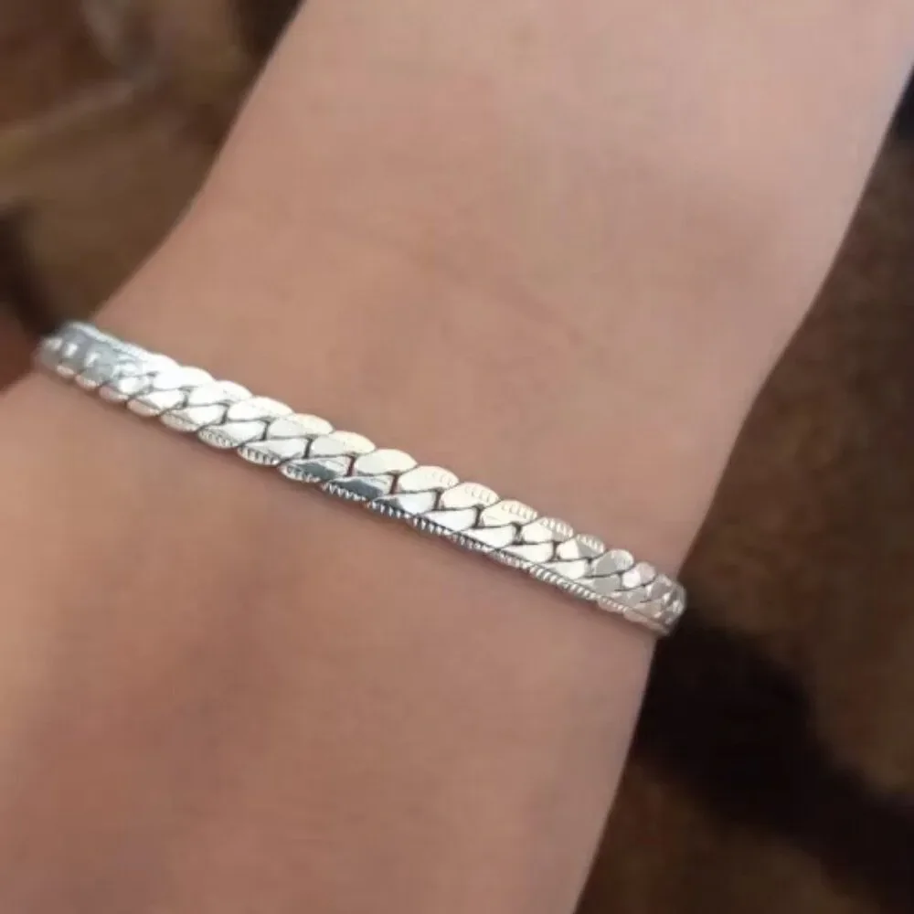 Sterling Silver Snake Chain Bracelet 7 inches long